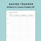 B6 Wide Inserts - Saving Tracker