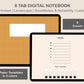 Digital Notebook 8 Tab - Landscape - Boho
