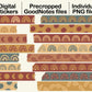 Digital Washi Tape - Boho Rainbow