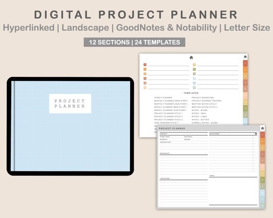 Digital Project Planner - Landscape - Autumn