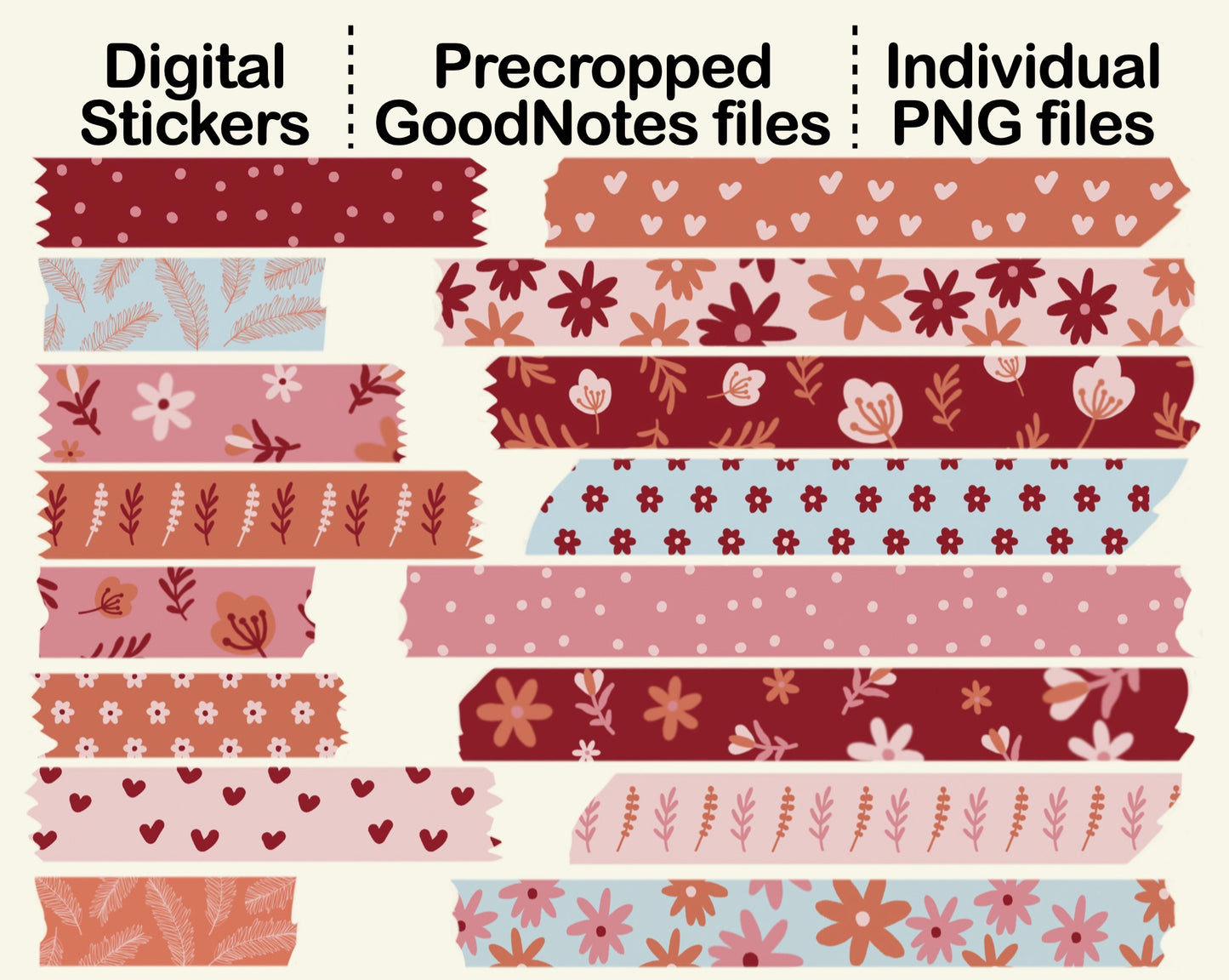 Digital Washi Tape - Sweet Floral