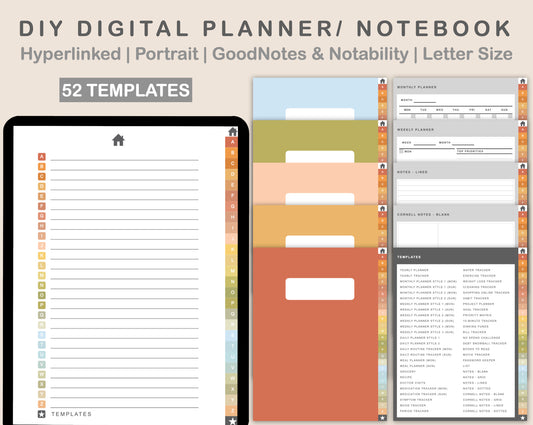 DIY Digital Planner - Portrait - Autumn