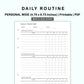 Personal Wide Inserts - Daily Routine