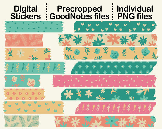 Digital Washi Tape - Fresh Floral