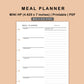 Mini Happy Planner Inserts - Meal Planner with Grocery List