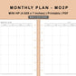 Mini Happy Planner Inserts - Monthly Plan - MO2P
