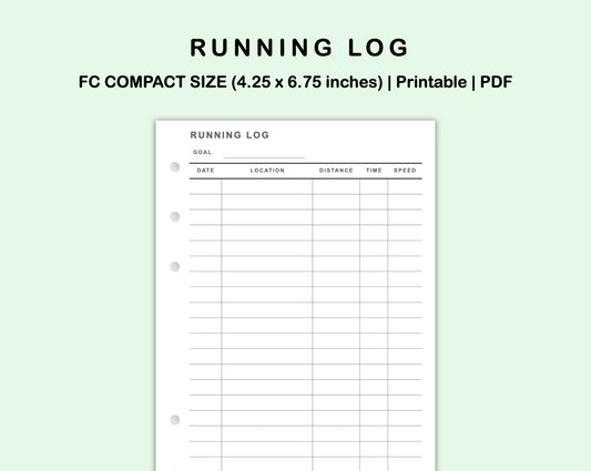 FC Compact Inserts - Running Log