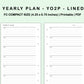 FC Compact Inserts - Yearly Plan - YO2P - Lined