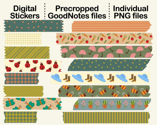 Digital Washi Tape - Nature Spring