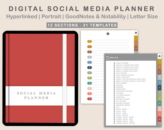 Digital Social Media Planner - Modern