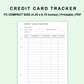 FC Compact Inserts - Credit Card Tracker