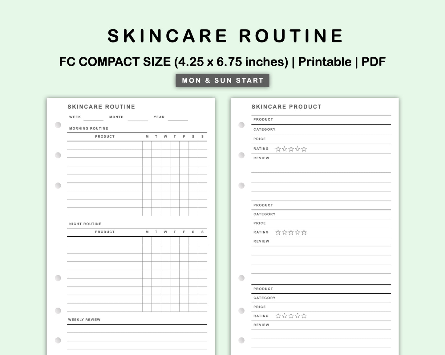 FC Compact Inserts - Skincare Routine