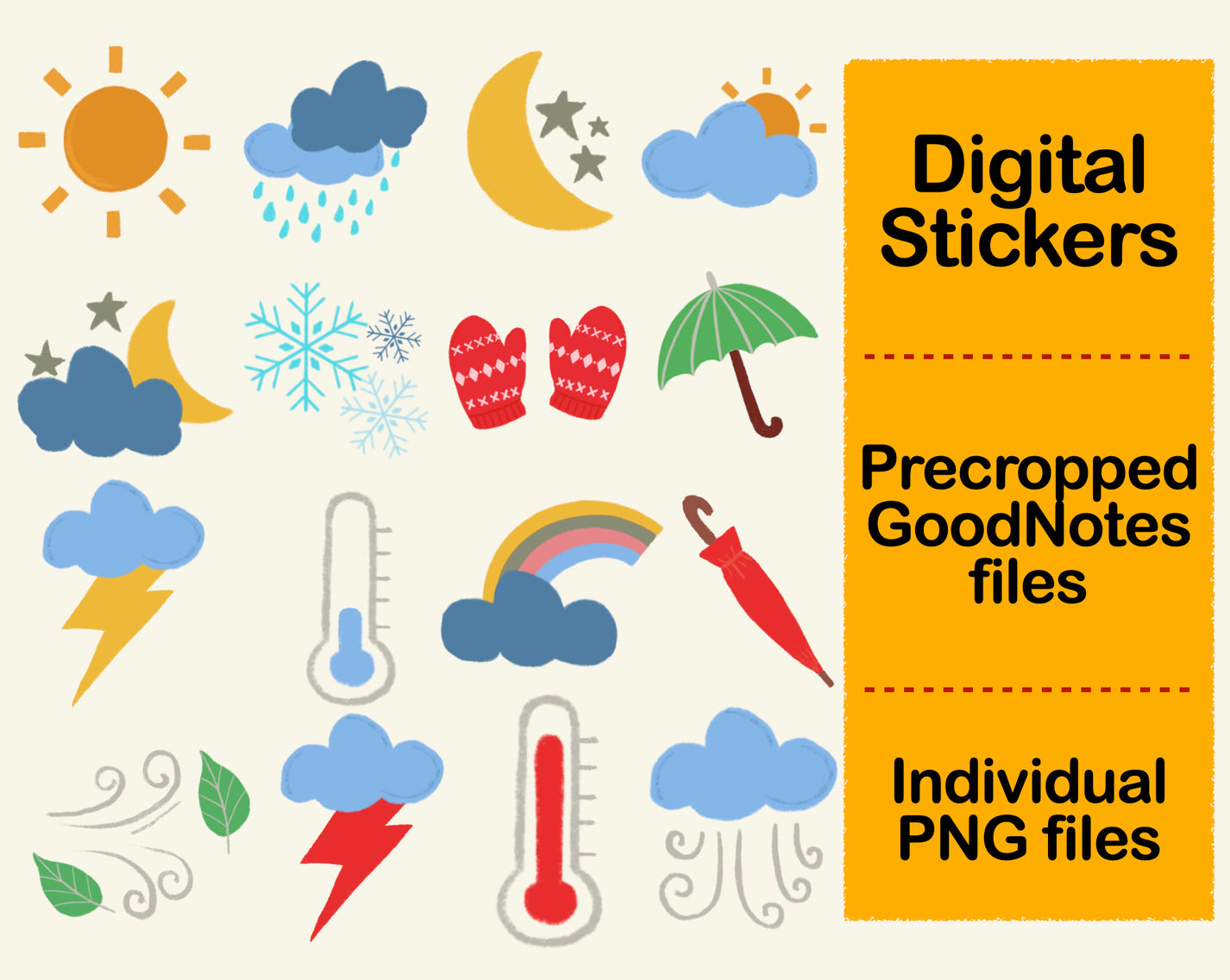 Digital Sticker - Weather – kjunstudio
