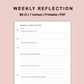 B6 Inserts - Weekly Reflection