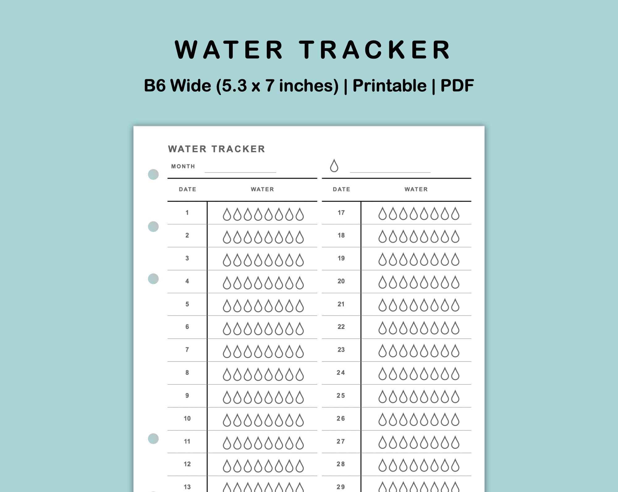 Watertrace Insert B6 Wide Inserts - Water Tracker – kjunstudio