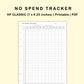 Classic HP Inserts - No Spend Tracker