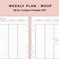 B6 Inserts - Weekly Plan - Vertical