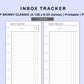 Skinny Classic HP Inserts - Inbox Tracker