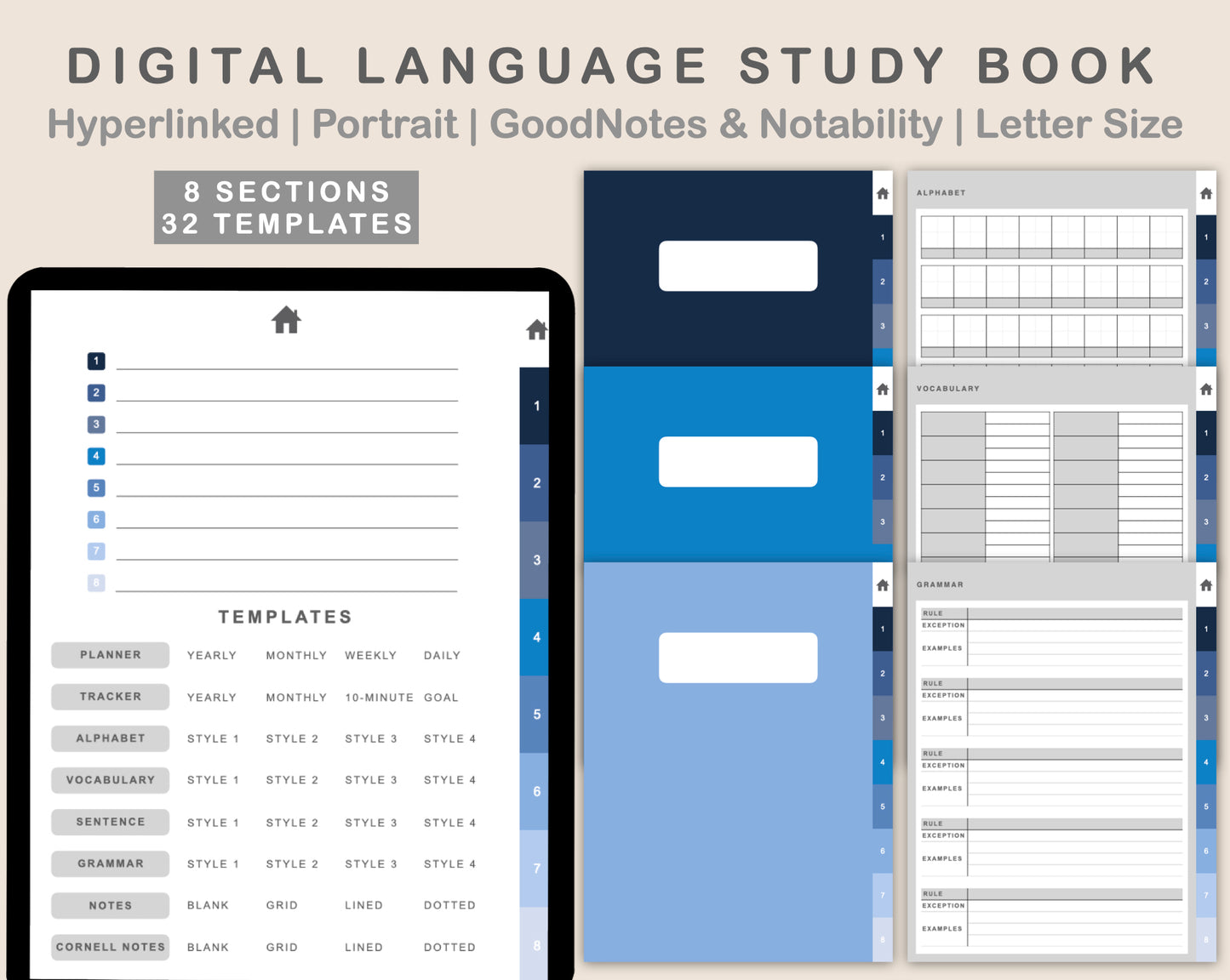 Digital Language Learning - Classic Blue