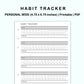 Personal Wide Inserts - Habit Tracker