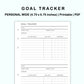 Personal Wide Inserts - Goal Tracker