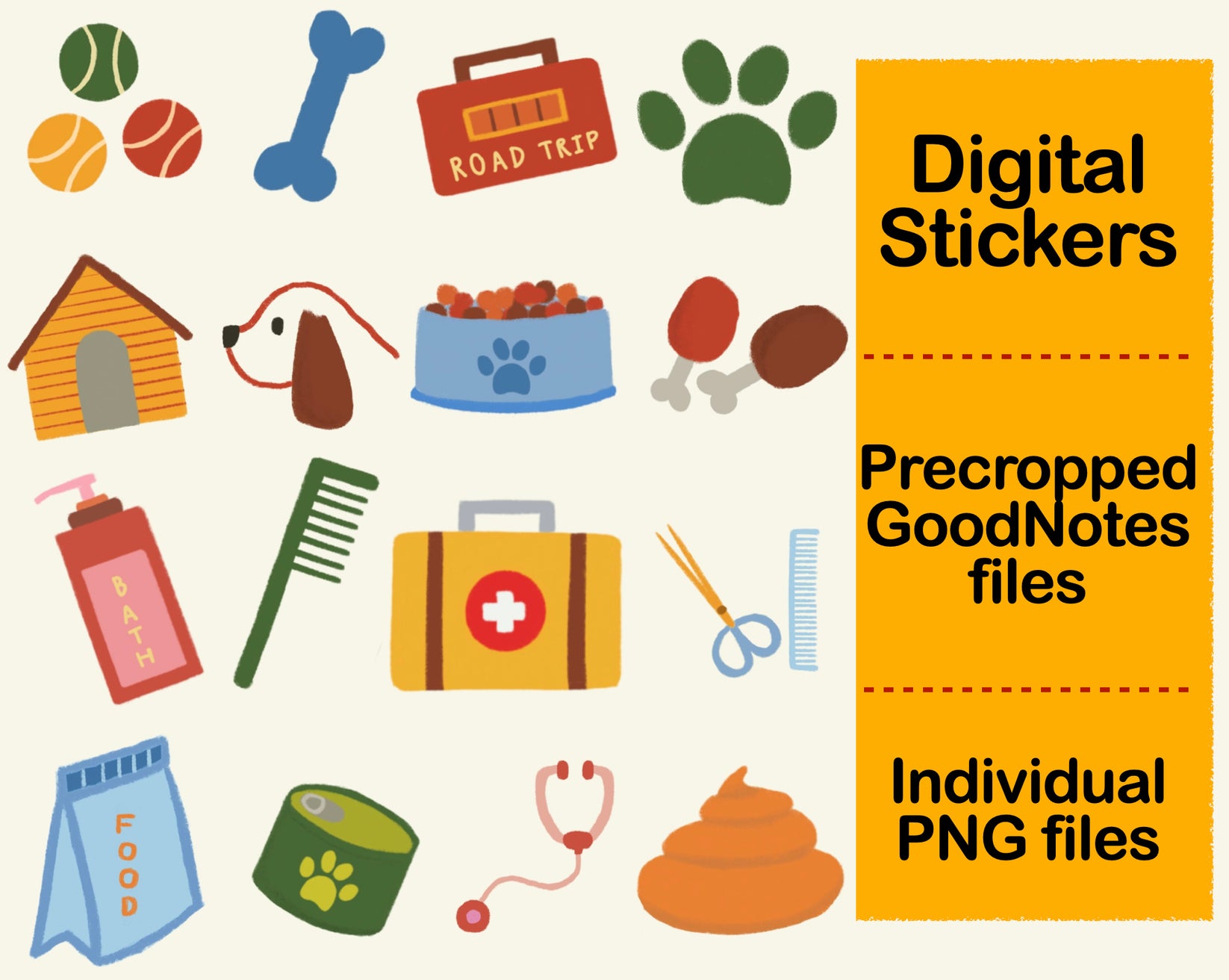 Digital Sticker - Dog Care – kjunstudio