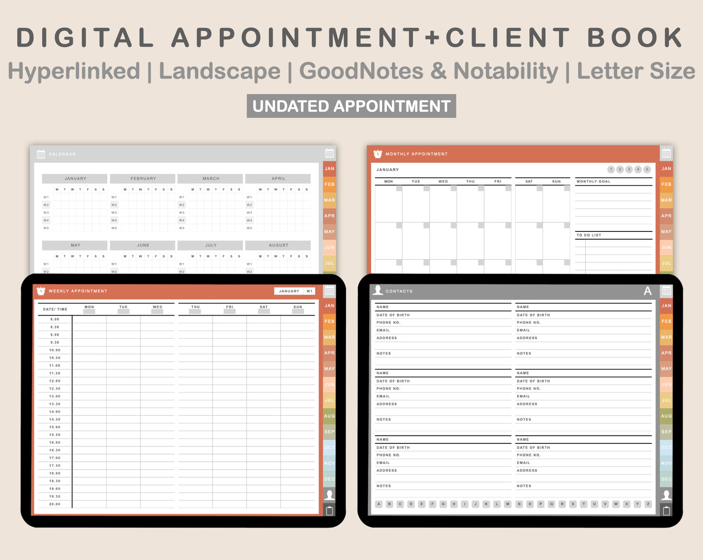 Digital Appointment Planner - Autumn
