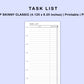 Skinny Classic HP Inserts - Task List
