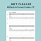 B6 Wide Inserts - Gift Planner