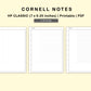 Classic HP Inserts - Cornell Notes
