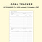 Classic HP Inserts - Goal Tracker