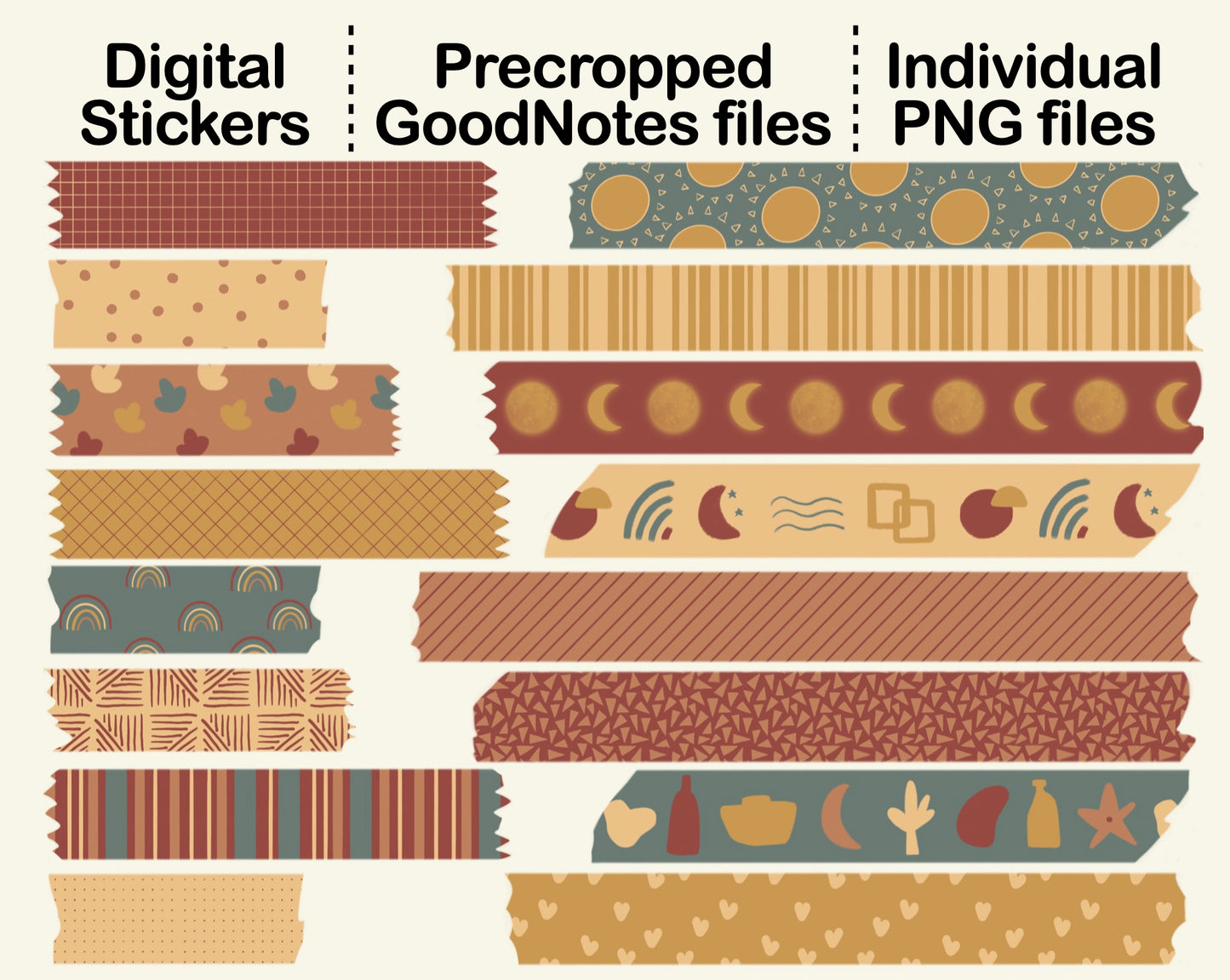 Digital Washi Tape - Boho