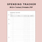 B6 Inserts - Spending Tracker