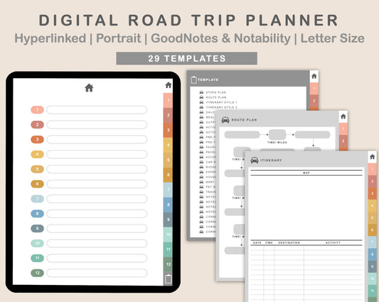 Digital Road Trip Planner - Soft Boho