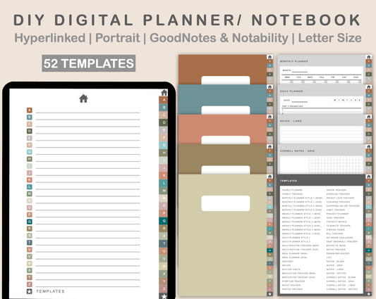 DIY Digital Planner - Portrait - Neutral