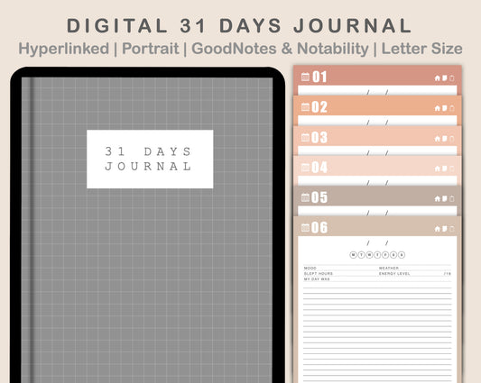 31 Day Digital Journal - Portrait - Neutral