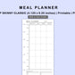 Skinny Classic HP Inserts - Meal Planner with Grocery List