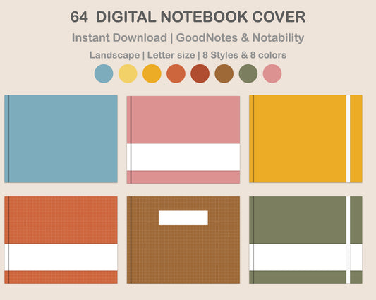 Digital Notebook Cover - Landscape - Vintage