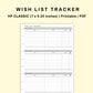 Classic HP Inserts - Wish List Tracker by Wish List For