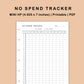 Mini Happy Planner Inserts - No Spend Tracker