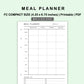 FC Compact Inserts - Meal Planner with Grocery List