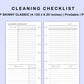 Skinny Classic HP Inserts - Cleaning Checklist