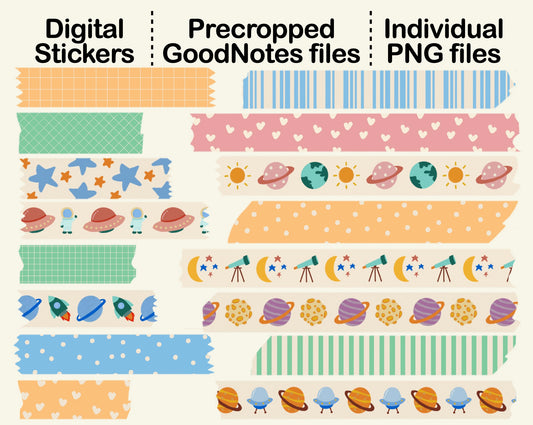 Digital Washi Tape - Pastel Space