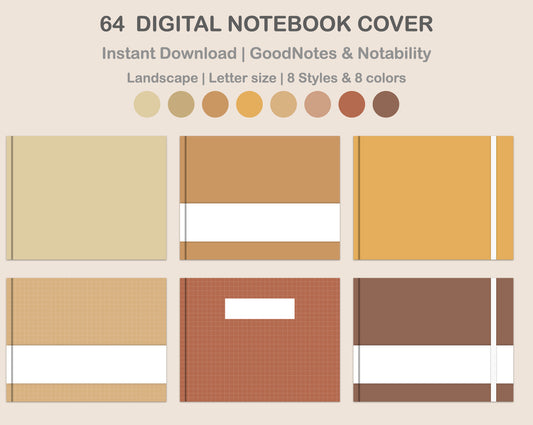 Digital Notebook Cover - Landscape - Warm