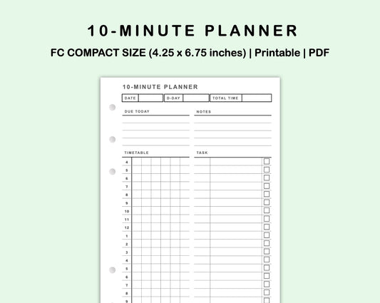 FC Compact Inserts - 10 Minute Tracker