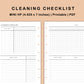 Mini Happy Planner Inserts - Cleaning Checklist