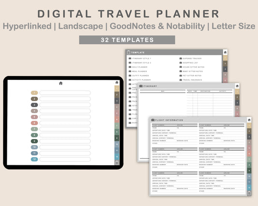Digital Travel Planner - Landscape - Muted