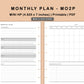 Mini Happy Planner Inserts - Monthly Plan - MO2P - with Habit Tracker