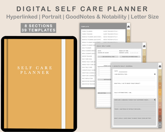 Digital Self Care Planner - Warm