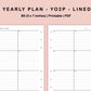 B6 Inserts - Yearly Plan - YO2P - Lined